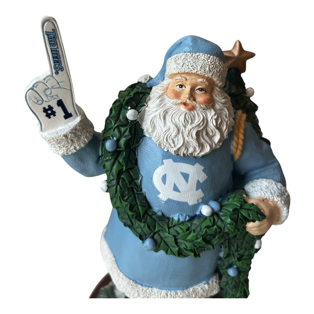 Memory Company Carolina Tar heels #1 Santa Limited Ed. Christmas Figurine Vtg - Picture 5 of 12